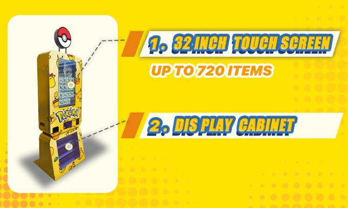 pokemon vending machine have Ultra-Large Capacity Storage System——Fewer Restocking Trips, Lower Operating Costs, Longer Profit Cycles